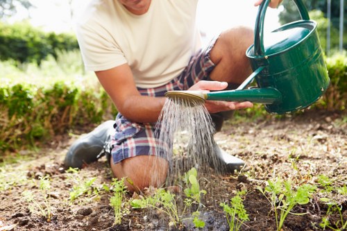Local gardeners shaping shrubs and improving a West Wickham outdoor space